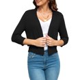 thumbnail image 2 of QINCAO Women's Cardigan Sweater Open Front Knit Coat Shrugs for Women,Black-XL(16-18), 2 of 8
