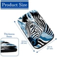 thumbnail image 4 of Zebra Soft Comfortable Furry Printed Car Armrest Cover Armrest Accessory Car Armrest Pad 12.5x8.2 Inch, 4 of 6
