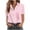 Pink, variant on Ruimatai Women's Casual Floral Print Short Sleeve Button Down Blouse Top with Pocket Comfortable and Stylish Loose Fit Shirt