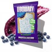 Legendary Foods Blueberry Protein Pastry, 20g Protein, 4 Pack, Keto Friendly, Gluten Free