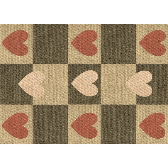 Ahgly Company Machine Washable Indoor Rectangle Transitional Saddle Brown Area Rugs, 2' x 4'