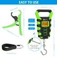 thumbnail image 5 of Fish Scale, AMIR Digital Fish Scale with Fishing Gripper Portable Digital Luggage Scale with Hook and Tape Measure 110lb Weight Max LCD Screen Display Green, 5 of 8