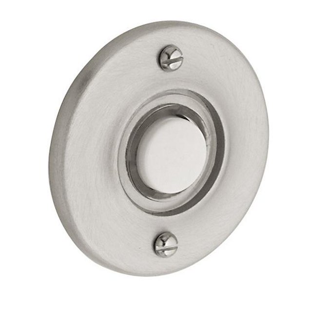 Baldwin 4851056 Round Bell Button - Satin Nickel