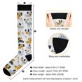 thumbnail image 3 of Haosy Compression Socks for Men Women Knee High Running Socks for Nurse Hiking Recovery Travel Athletic 2 Pairs Hand Paint Dog and Plant, 3 of 9