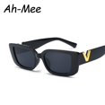 thumbnail image 2 of Gafas de sol rectangulares de marca de lujo para mujer, anteojos de sol con montura pequeña Vintage, gafas cuadradas negras clásicas para mujer Fivean unisex, 2 of 2