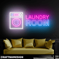 thumbnail image 3 of Craftnamesign Laundry Room Neon Sign, Laundry Store Wall Decor, Dry Cleaning Wall Art, 3 of 5