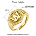 thumbnail image 6 of FOCALOOK Gold Plated Initial Ring for Women Adjustable Open Stackable Statement Knuckle Ring Chunky Alphabet Letter J Finger Ring, 6 of 8