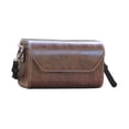 thumbnail image 3 of Camera Fotografía Fotografía bolsa bolso de cuerpo cruzado con bolsillos con de protección de la caja protectora a prueba de golpes PU Bolsa de Café, 3 of 9