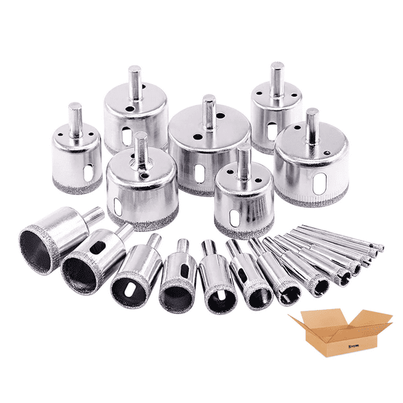 Kit De Brocas Para Cerámica, Bloosom Mármol Y Vidrio Plata