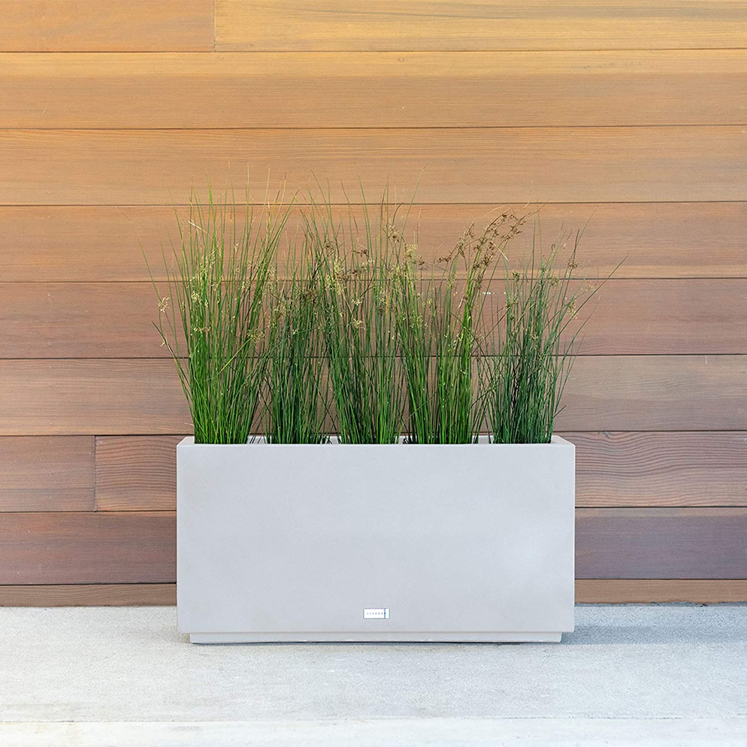 Modern White Block Series Commercial Grade Plastic Long Planter Box (16