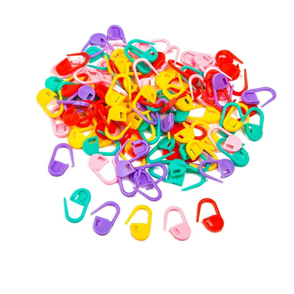 GARVALON 120Pcs Knitting Stitch Holders Assorted Color for Sweater Scarf