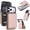 Rose gold, variant on Leather For iPhone 17 Pro Case With  2-in-1 Pop-up Card Holder, Wallet Case For Women Men With RFID Blocking, Durable Leather Kickstand Magnetic Clasp Shockproof Phone Case,Black,For iPhone 17 Pro