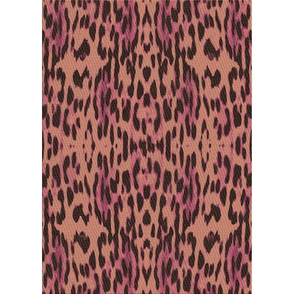 Ahgly Company Indoor Rectangle Patterned Shocking Orange Area Rugs, 8' x 10'