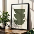 thumbnail image 5 of Green Retro Objects - Mixed Media Abstract Geometric Minimalist Modern Art Mid-Century Modern Boho Black Framed Wall Art Print 11 x 14 inches, 5 of 12