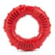 thumbnail image 2 of Dog Rubber Teeth Grinding Donut Bite Resistant Anti Slip Ring Shape Teeth Cleaning Toy for Pet Red, 2 of 5