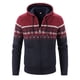 thumbnail image 2 of Suéter de punto para hombre, de gran tamaño, con relleno de terciopelo y color degradado, 2 of 5