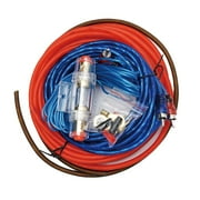Speaker Wire Set, 4.5m Power & RCA Cables with Terminals, for Amplifier & Subwoofer Connections