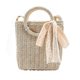thumbnail image 1 of Bolsos de hombro de paja con lazo pequeño de verano para mujer, bolso, 1 of 4