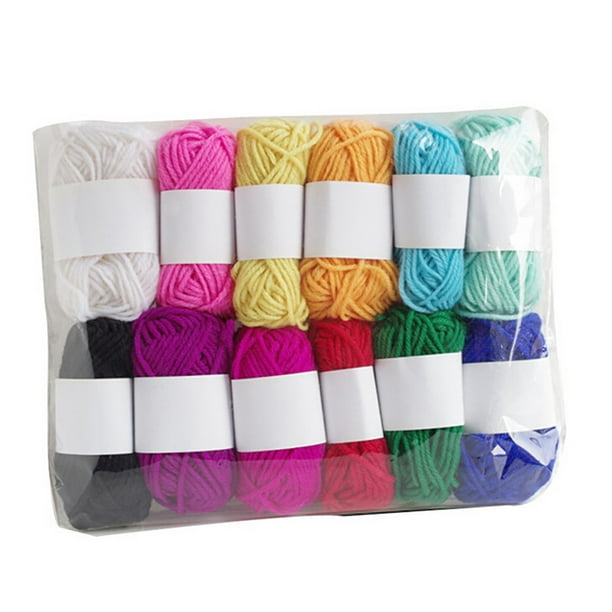 Uheoun Bulk Yarn Clearance Sale for Crocheting, Wool Yarn 12 Colors  Children's DIY Soft Acrylic Yarn Household Supplies 