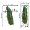 thumbnail image 4 of Adhesivo de pared con forma de rama de pavo real, plumas coloridas, 30 x 90 cm, 4 of 4
