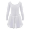 thumbnail image 1 of Alvivi Girls Long Sleeve Ballet Leotard Dress Solid Color Ballerina Dancewear 2-12, 1 of 7