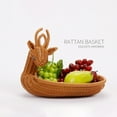thumbnail image 1 of Simulation Rattan Woven Basket Storage Basket Fruit Basket Animal Shape Storage Basket Display Basket, 1 of 7