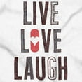 thumbnail image 2 of Live Love Laugh Valentines Day Hearts Womens Slim Fit Graphic Tee Brisco Brands M, 2 of 5