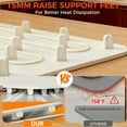 thumbnail image 6 of Warming Mat for Food, Electric Warming Tray with 6-Level Temperature and Hours Setting, Waterproof Food Warmer for Party, Kitchen, Beige, 6 of 9