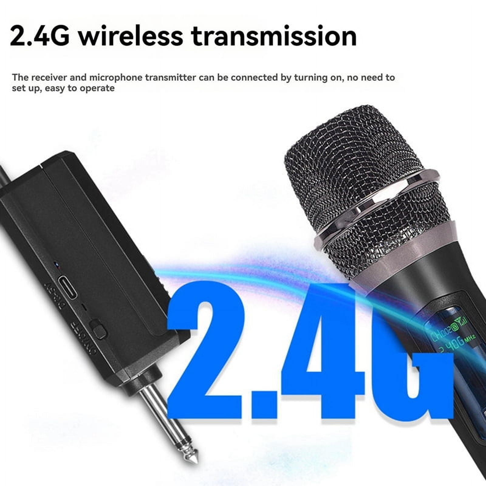 Wireless Microphone Handheld Professional Microphone Suitable for Singing, Party, Performance, Meeting Room, Home
