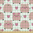 thumbnail image 2 of Ambesonne Cartoon Fabric by the Yard Upholstery, Pattern of Pigs, 5 Yards, Multicolor, 2 of 5