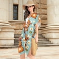 thumbnail image 4 of Beach Vacation Clothes Kimono Cardigan Loose Swimsuit Cover Up for Women Yak Cow and Daisies S, 4 of 6