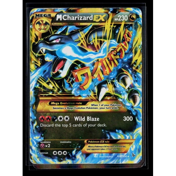 Collectible 2014 Flashfire Charizard EX FA SR Secret Rare Holo English #108/106 Pokemon Card
