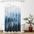 thumbnail image 4 of Harpily Rideau de Douche Bleu Ensemble Rideau de Douche Blanc Rideau de Douche Tissu Imperméable Rideaux de Douche pour Salle de Bain Arbre Naturel Rideau de Bain Hommes, 4 of 4