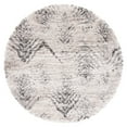 thumbnail image 4 of SAFAVIEH Iceland Wade Chevron Shag Area Rug, Cream/Grey, 6' x 9', 4 of 10