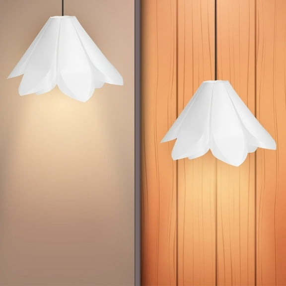 MERRYHAPY 1Pcs Large Flowered Lampshades in White for Home Decoration 20.44x10.81x10.81Inch