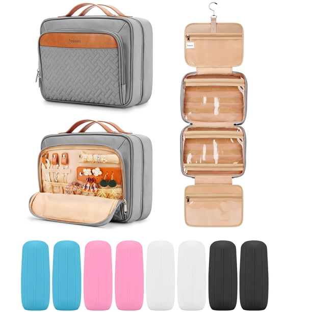 Neceser colgante de viaje COOSKY con fundas de silicona para botellas
