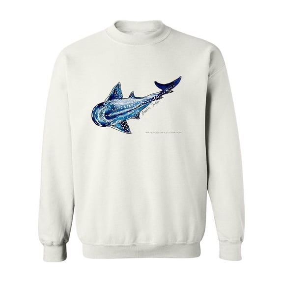 Whale Shark In Blue Design  Sweatshirt Men -Image by Shutterstock, Male Large