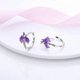 thumbnail image 3 of Real 925 Sterling Silver U Shape Hoop Earrings For Women Luxury Colorful Cz Star Moon Ear Studs Fashion Birthday Wedding Jewelry, 3 of 4