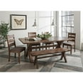 thumbnail image 6 of Alston 6-piece Rectangular Dining Table Set Knotty Nutmeg, 6 of 6