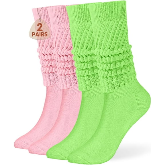 Women's Slouch Socks, Soft Extra Long Scrunch Knee High Sock Fall Winter Knit Slouchy High Boot Socks