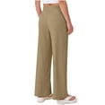 thumbnail image 4 of Diufon Womens Linen Pants Summer Drawstring High Waisted Palazzo Pants with Pockets Casual Wide Leg Trouser, 4 of 10