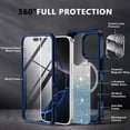 thumbnail image 4 of Rancase for iPhone 16 Pro Case,Compatible with Magsafe[Built-in 9H Tempered Glass Screen Protector & Camera Lens Protector] Full Body Shockproof Protective Phone Case for iPhone 16 Pro,Deep Blue, 4 of 7