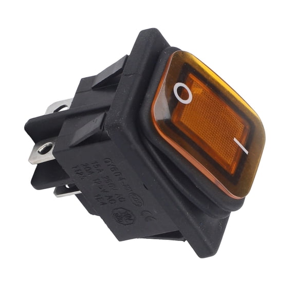 Rocker Switch 20A Dpst Ip67 Waterproof Rectangular For Home Improvement