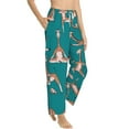 thumbnail image 2 of Uemuo Giraffes Doing Various Yoga Pattern Women's Wide Leg Palazzo Lounge Pants with Pockets Light Weight Loose Comfy Casual Pajama Pants-X-Large, 2 of 9