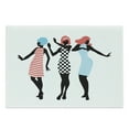 thumbnail image 1 of Vintage Cutting Board, Silhouettes of Girls Dancing Making Swift Moves, Decorative Tempered Glass Cutting and Serving Board, in 3 Sizes, by Ambesonne, 1 of 2