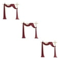thumbnail image 3 of Ruiboury Wedding Arch Drapes Add Romantic Atmosphere With Wide Application Wedding Arch Draping Fabric Polyester Wedding Valance Winered 3Set, 3 of 6