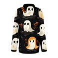 Womens Halloween Costumes 2024 Plus Size Polo Shirts Pumpkin Bats Print