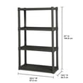 Sterilite Plastic Indoor Outdoor 4 Shelf Durable Shelving Unit, Gray 2