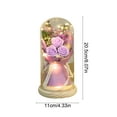 thumbnail image 3 of Fasiaou Mothers Day Mom Gifts: LED Galaxy Glass Flower Forever Rose in Glass Dome, Light Up Preserved Roses for Women, Mothers Day Birthday Gifts and Valentines Day Presents for Her,Purple, 3 of 6