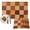 PumpkinOrange, Beige, variant on Orange Checked Placemats Set of 6, Fall Orange Black Buffalo Plaid Washable Wipeable Table Mats for Dining Tables, Indoor Outdoor Kitchen Place Mats for Holiday Party Table Decor